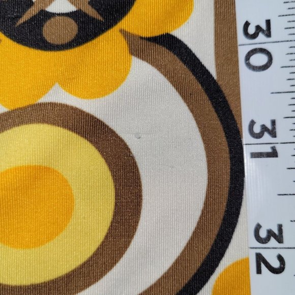 Hypnotik Dress Womens M Short Sleeve Scoop Neck Stretch Retro Print 70s 80s 90s - Picture 9 of 11